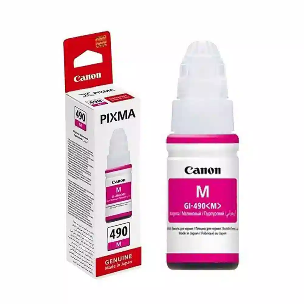 Originalna magenta canon tinta GI-490 za 7000 ispisa za uređaje G3400, G3410,G3411.