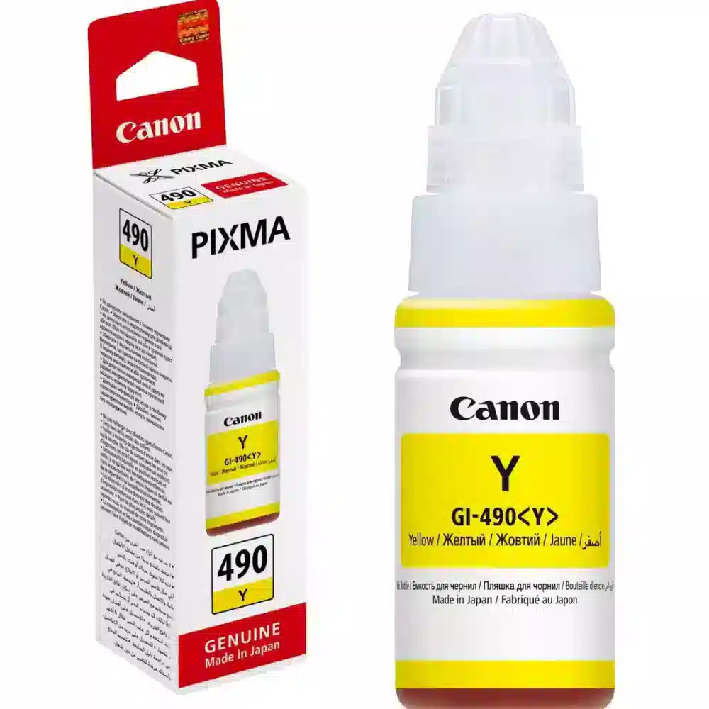 Originalna žuta canon tinta GI-490 za 7000 ispisa ua G3400,G3410,G3411.