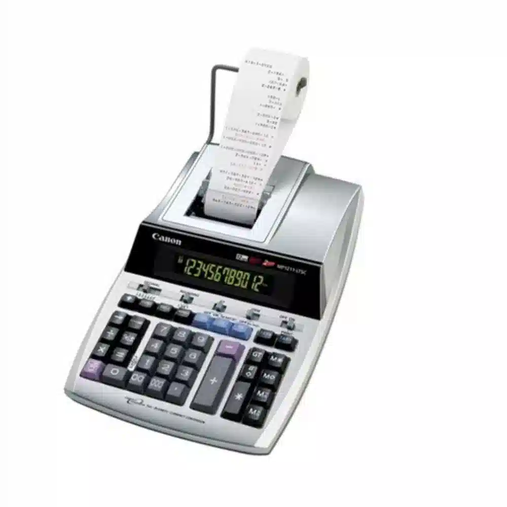 Stolni uredski kalkulator MP1211 s opcijom ispisa na traku u dvije boje i 12 znamenki.